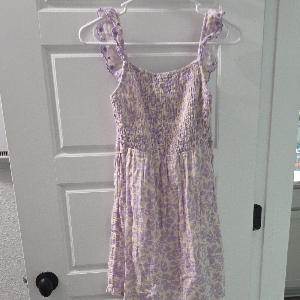 Old Navy Lavender and Cream Kids Dress